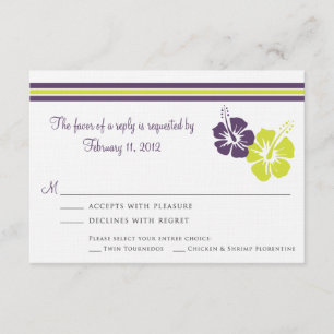 Casamento de RSVP de Flores de Hibiscus