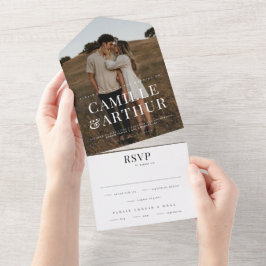 Casamento de RSVP de Na moda Elegante de Foto Mode
