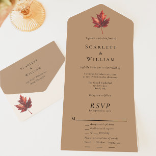 Casamento de RSVP de Terracotta de Queda Mínima Si