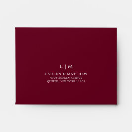 Casamento de RSVP Elegante de Monograma Simples