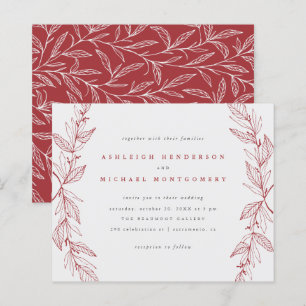 Casamento De Rua Botânica Com Traço Vermelho De 