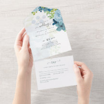 Casamento de Sábado com Flores Azuis com Dusty