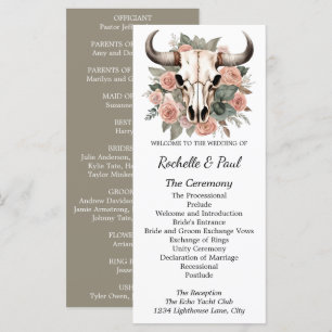 Casamento de Sábado de Crânio Floral de Boho Ocide