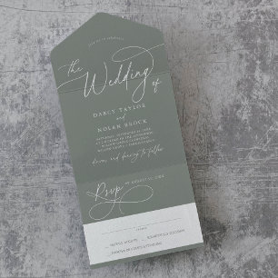 Casamento de sábio escuro RSVP