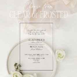 Casamento de Script Clássico Branco e Preto Elegan
