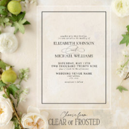 Casamento de Script Clássico Branco e Preto Formal