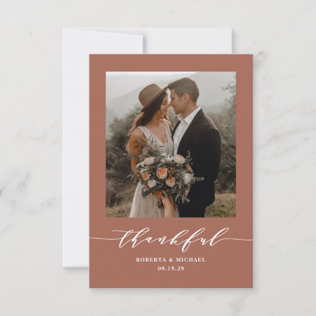 Casamento de Script de Agradecimento Minimalista T (Frente)