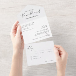 Casamento de Script de Caligrafia Mínima Moderna