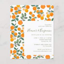 Casamento de Script de Fruta Laranja de Cor Laranj