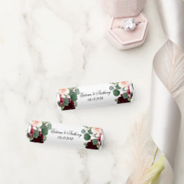 Casamento de Script Elegante Floral Floral Rosa-Bl