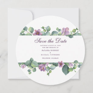 Casamento de Script Eucalyptus Watercolor Salva a 