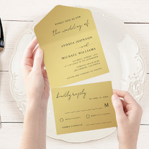 Casamento de Script Manuscrito Dourado e Preto