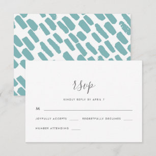 Casamento de Script Moderno Rsvp em Azul