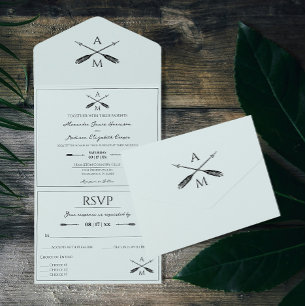 Casamento de Setas e Monogramas Mint Green