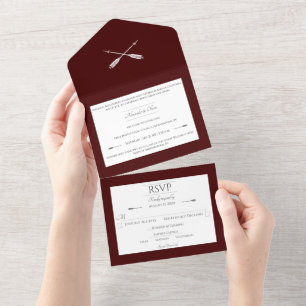 Casamento de setas minimalista Vermelho