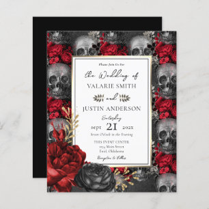 Casamento de Skulls Florais Gothic