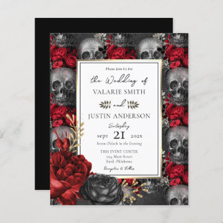 Casamento de Skulls Florais Gothic