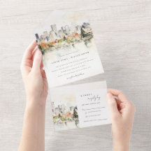 Casamento de Skyline Watercolor em Portland Oregon