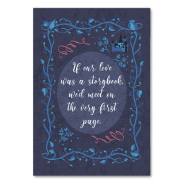 Casamento de Storybook - Cartão de Mesa