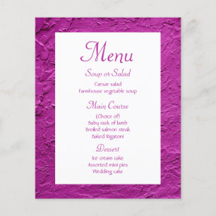 Casamento de Stucco Modern com o Menu Roxo Elegant