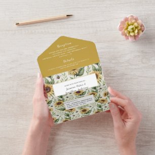 Casamento de Sunflower e Bumble Bees