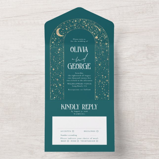 Casamento de Teal Arch Celestial das Estrelas do C (Interno)