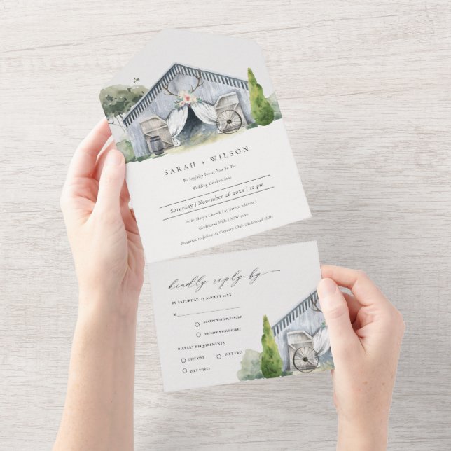 Casamento de Tema da Fazenda do Pastel Rustic Dusk (Tearaway)
