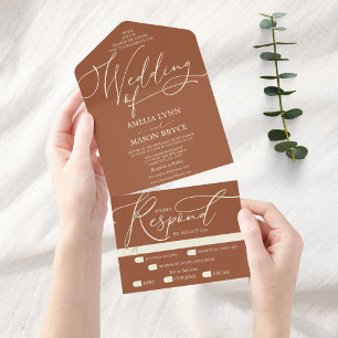 Casamento de Teracotta e Cream Calliografia