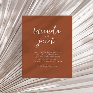 Casamento de Terracotta Clássico com Script Brushi