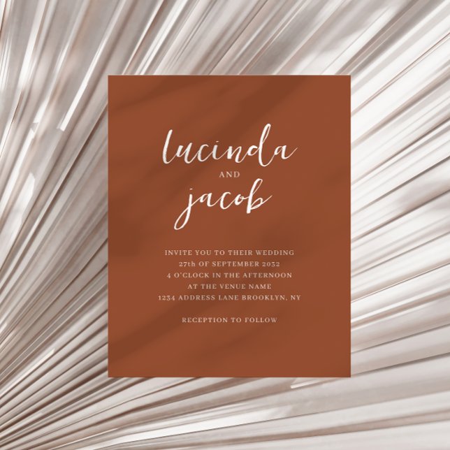Casamento de Terracotta Clássico com Script Brushi (Criador carregado)