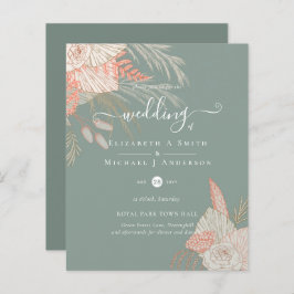 Casamento de Terracotta com Pampas Tropicais do OR