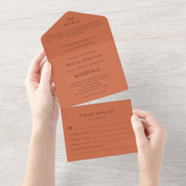 Casamento de Terracotta com Tipografia Simples