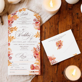 Casamento de terracotta russo em caligrafia floral