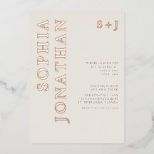 Casamento de Tipografia Dourada Tudo em Um Rosa