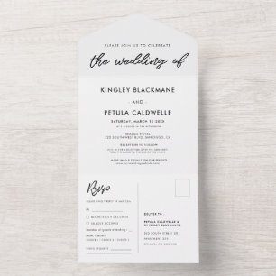 Casamento de tipografia moderna