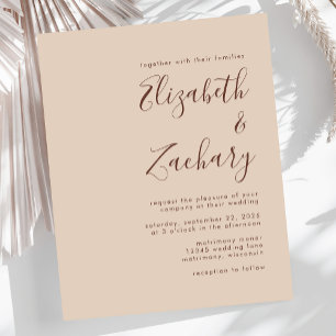 Casamento de Tonalidades Neutrais com Script Moder