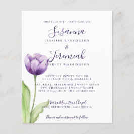 Casamento de Tulipas de Solteiro Roxo Mínimo do OR