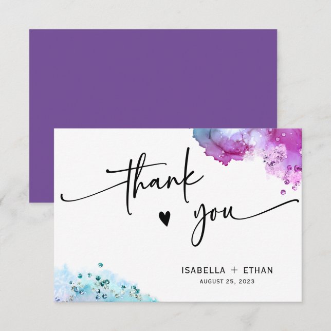 Casamento de Turquesa Roxo (Frente/Verso)