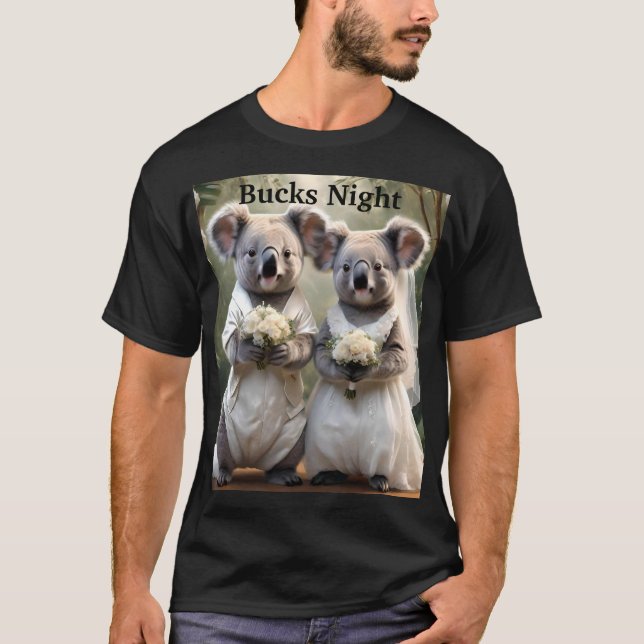 Casamento de Urso de Aussie Koala, Camisa Noite de (Frente)