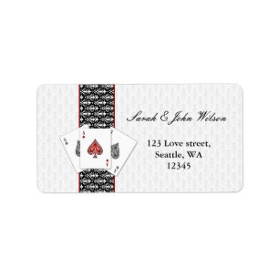 casamento de vegas, etiqueta de endereço do