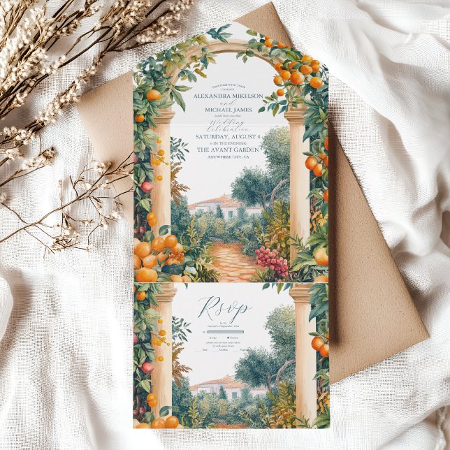 Casamento de Verão Chic Lemon Mediterrânica (Criador carregado)