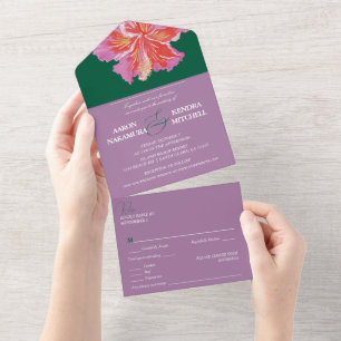 Casamento de Verão com Hibisco Tropical Vibrante