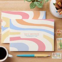 Casamento de Verão de Pastel minimalista retrô-mod