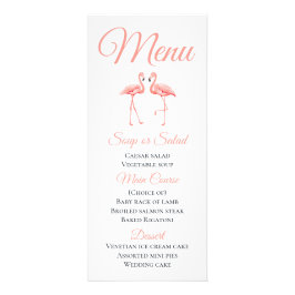 Casamento de Verão de Praia Flamingo, Menu Rosa Tr