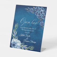 Casamento de verão floral azul elegante