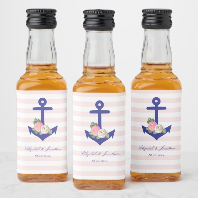 Casamento de Verão Floral Náutico (Garrafas)
