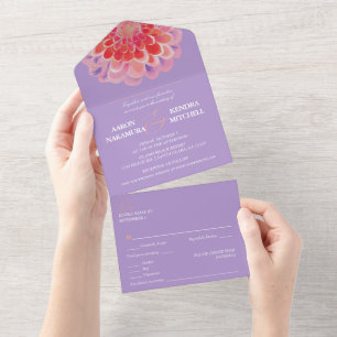 Casamento de Verão Roxo Zinnia Vibrante