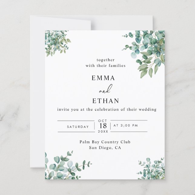 casamento de verde eucalipto (Frente)