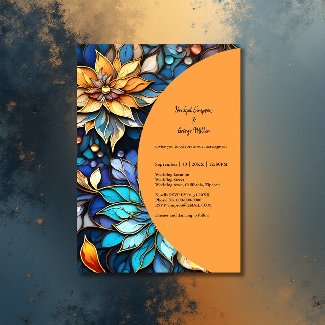 Casamento de Vidro Dourado e Azul (Criador carregado)