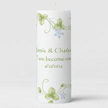 Casamento de Vinhas Florais Azuis e Verdes